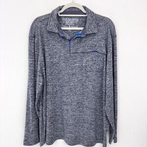 Tailorbyrd Mens Quarter Zip Pullover Polo Jacket Size XL Athleisure Outdoor Gray